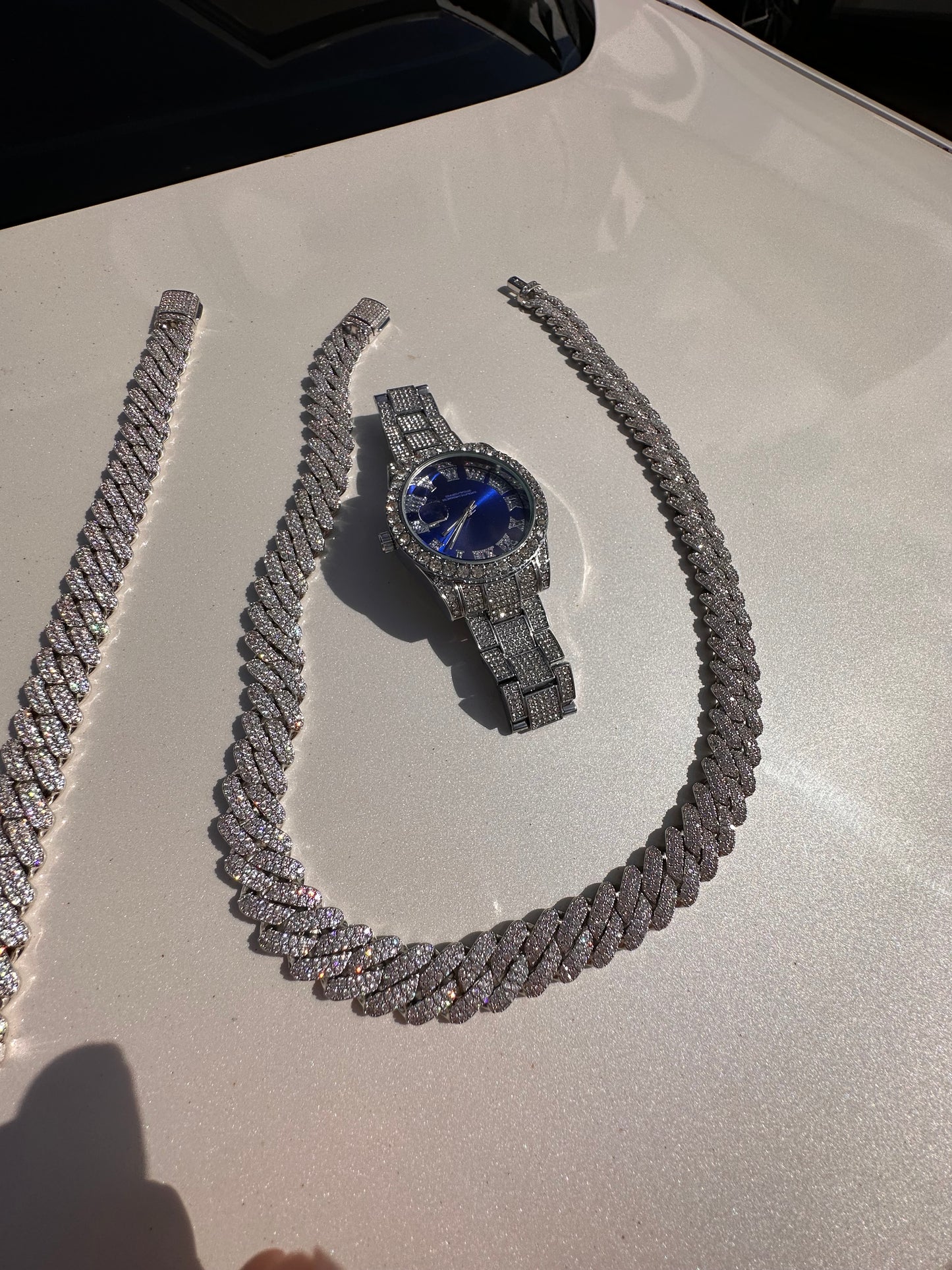 Conjunto Cadena, brazalete y reloj en promo