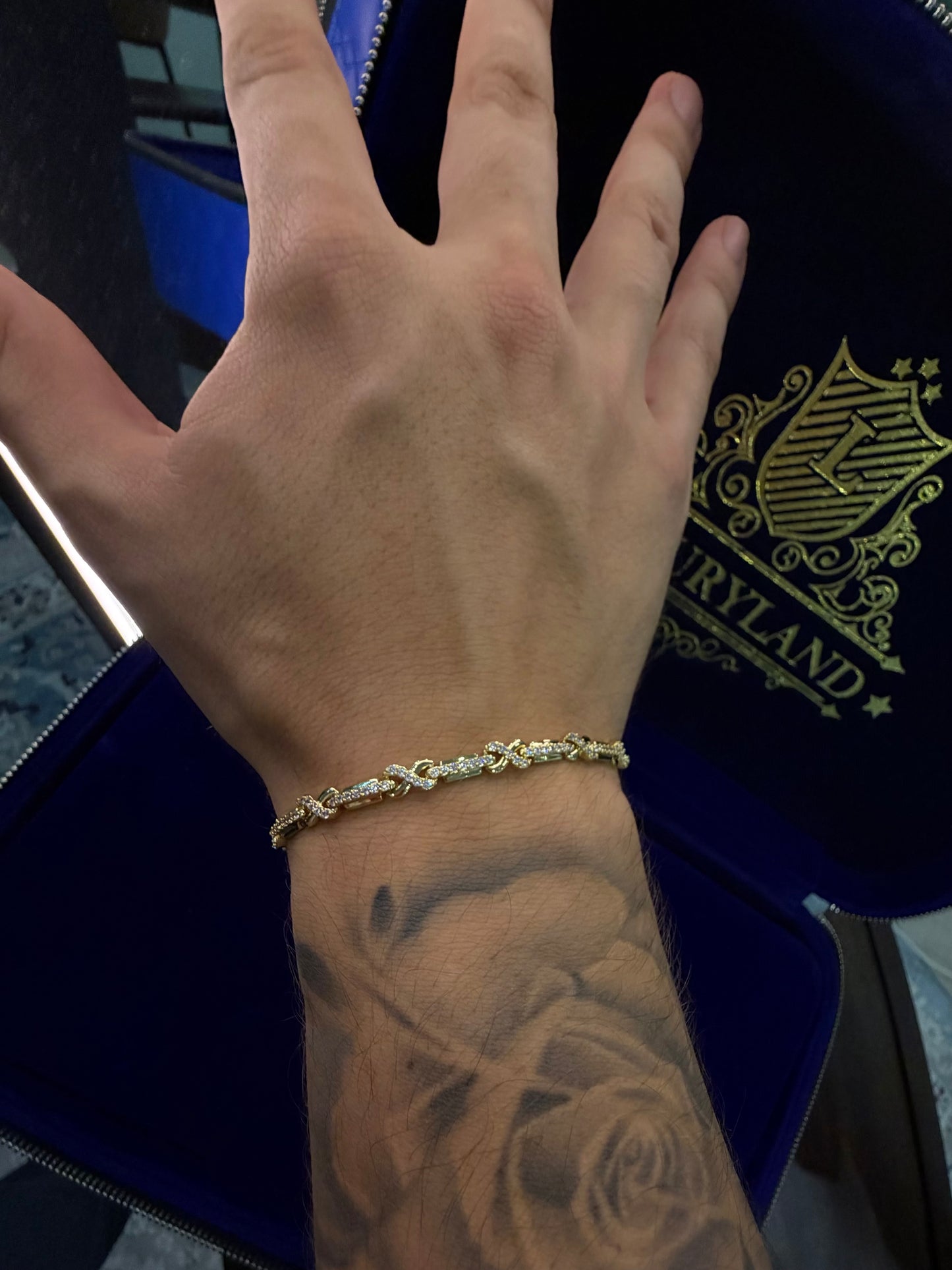 Infinite 4 mm golden plated bracelet 18k (22 micras)