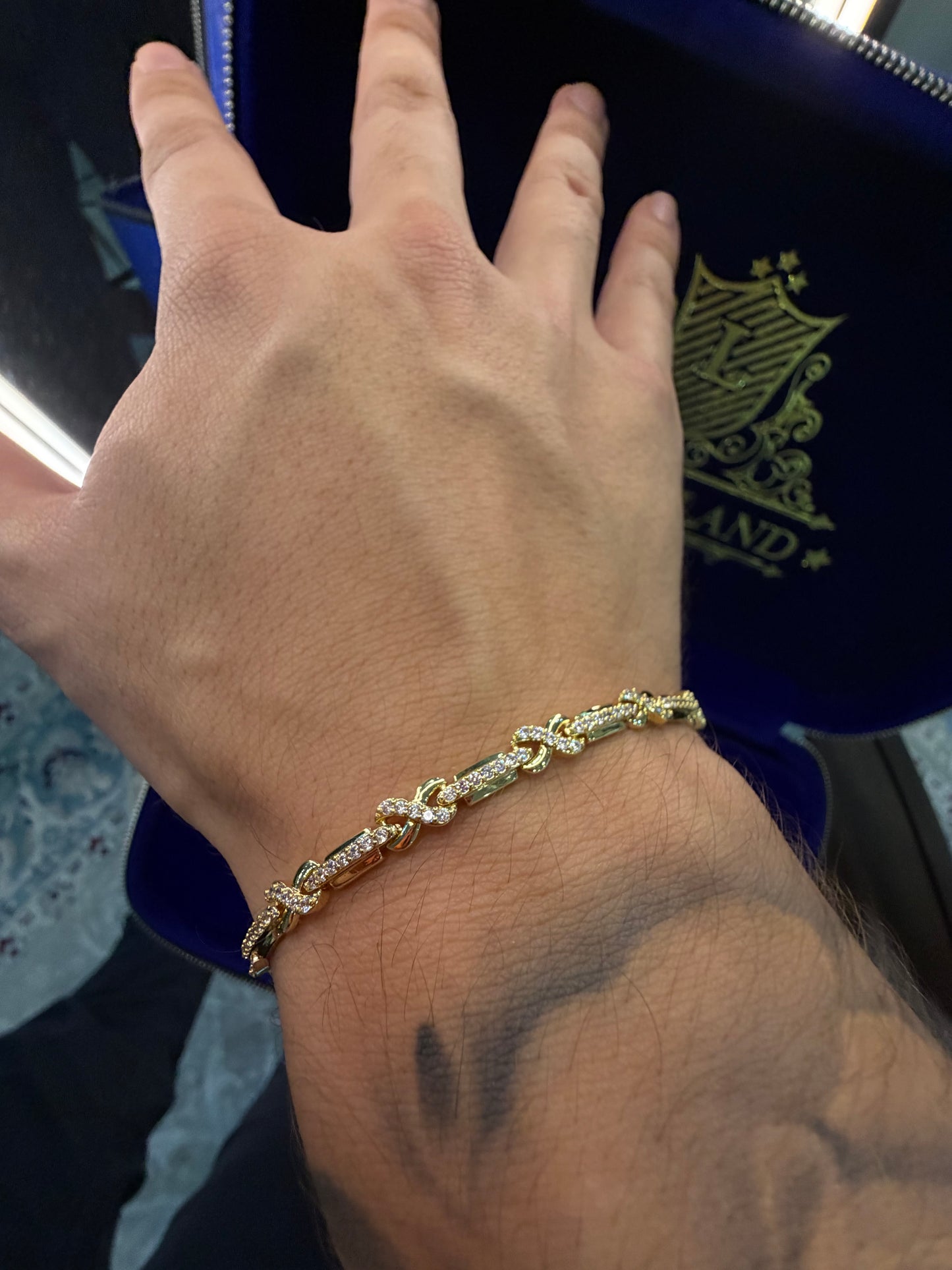 Infinite 4 mm golden plated bracelet 18k (22 micras)