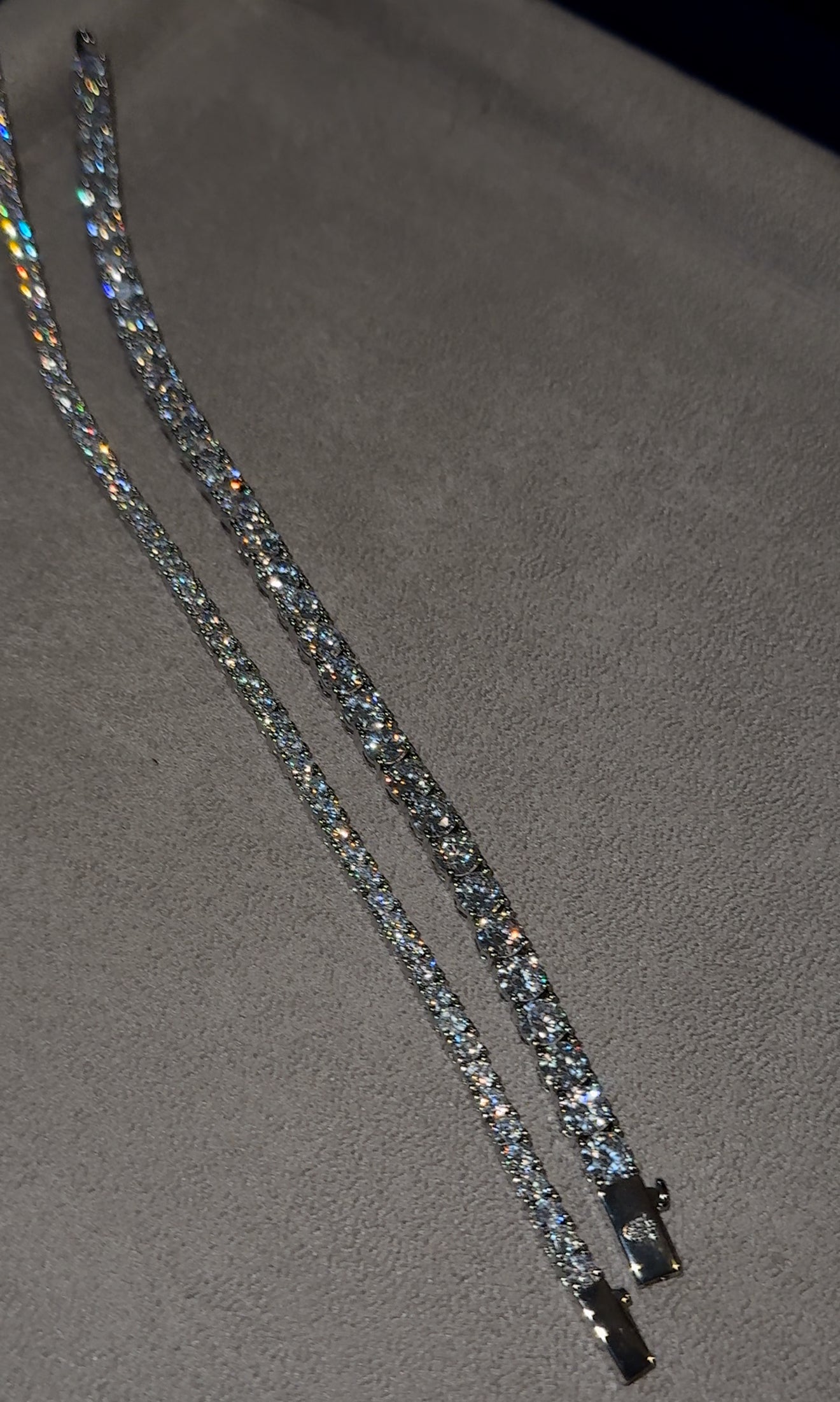 Brazalete tennis white gold full iced