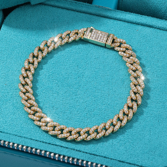 Brazalete Miami link 6 mm golden 18k plated 2025