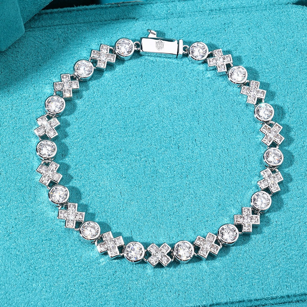 Brazalete whitegold stones gato clasp 2025