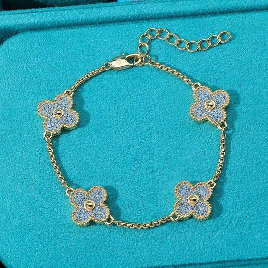 Brazalete VC. gold and blue full iced 2025