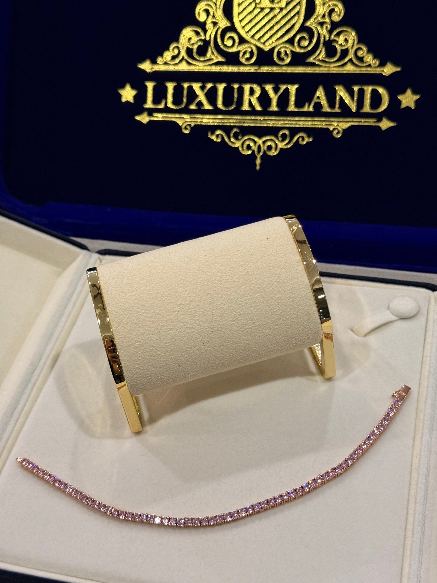Cadena y brazalete pink tennis 3mm