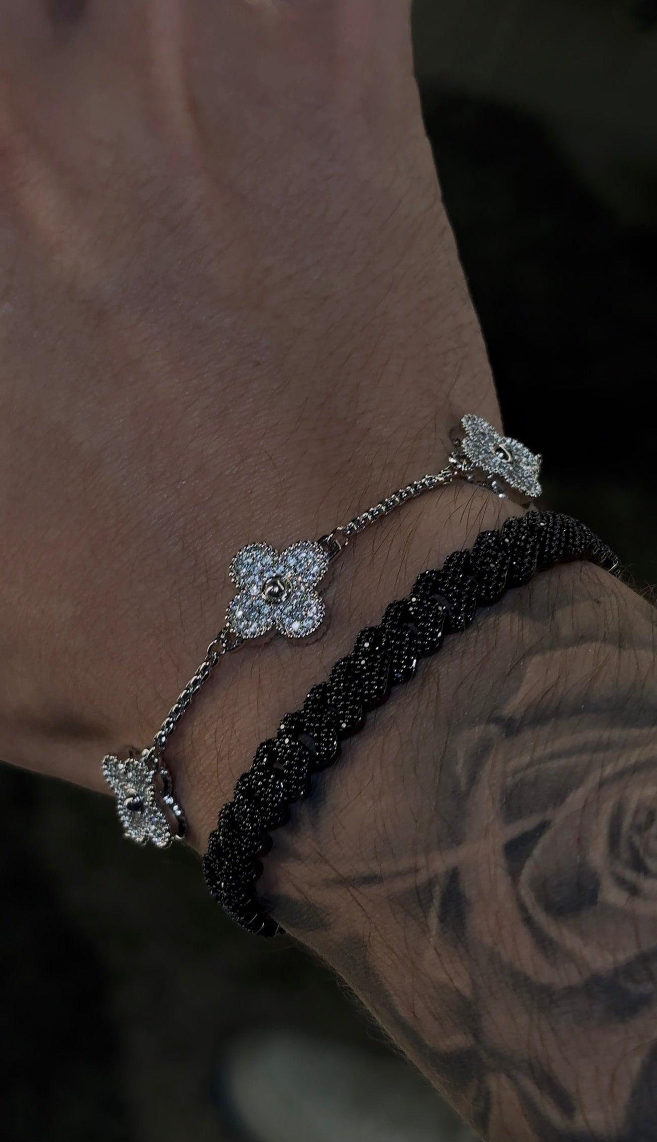 Combo dúo en promo! Brazalete VC white y BRAZALETE CUBANO 8 MM PRONG LINK