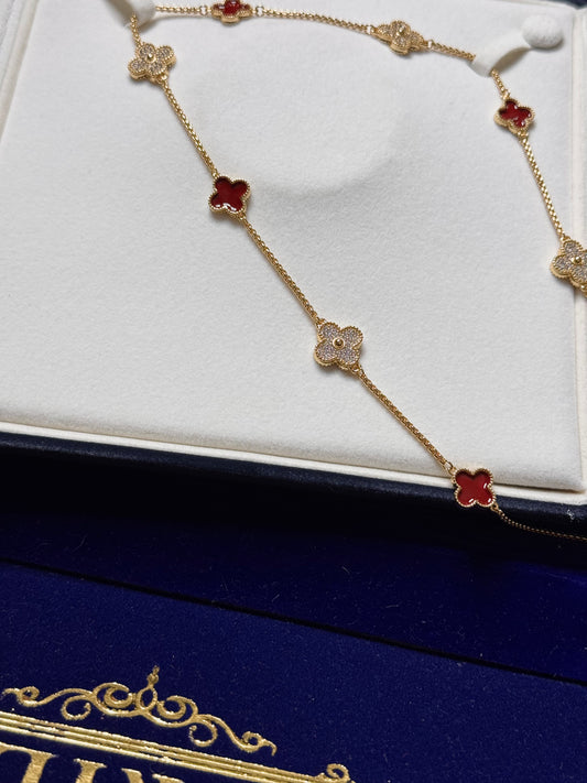Cadena VC. red and gold plated 18 k 22 micras 60 cm