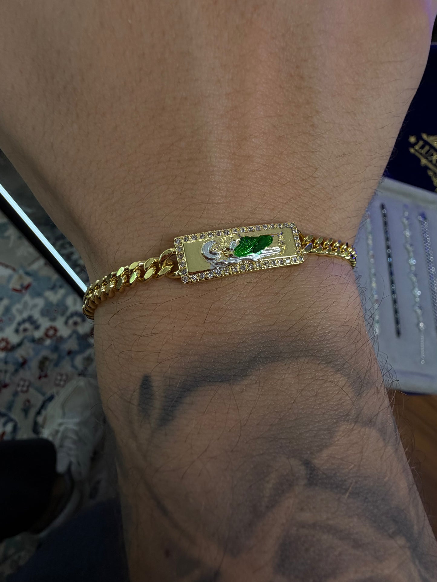 Brazalete cubano liso 6 mm de San Judas