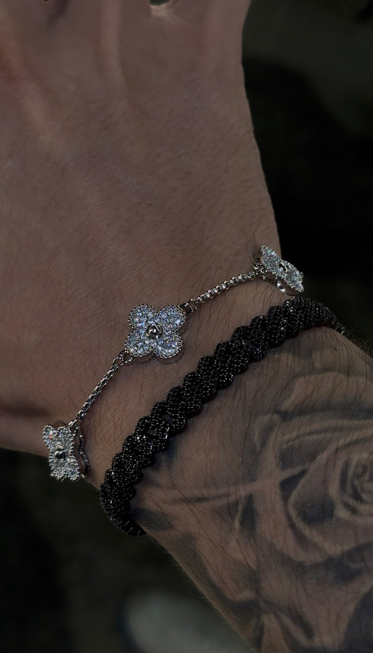 Combo dúo en promo! Brazalete VC white y BRAZALETE CUBANO 8 MM PRONG LINK