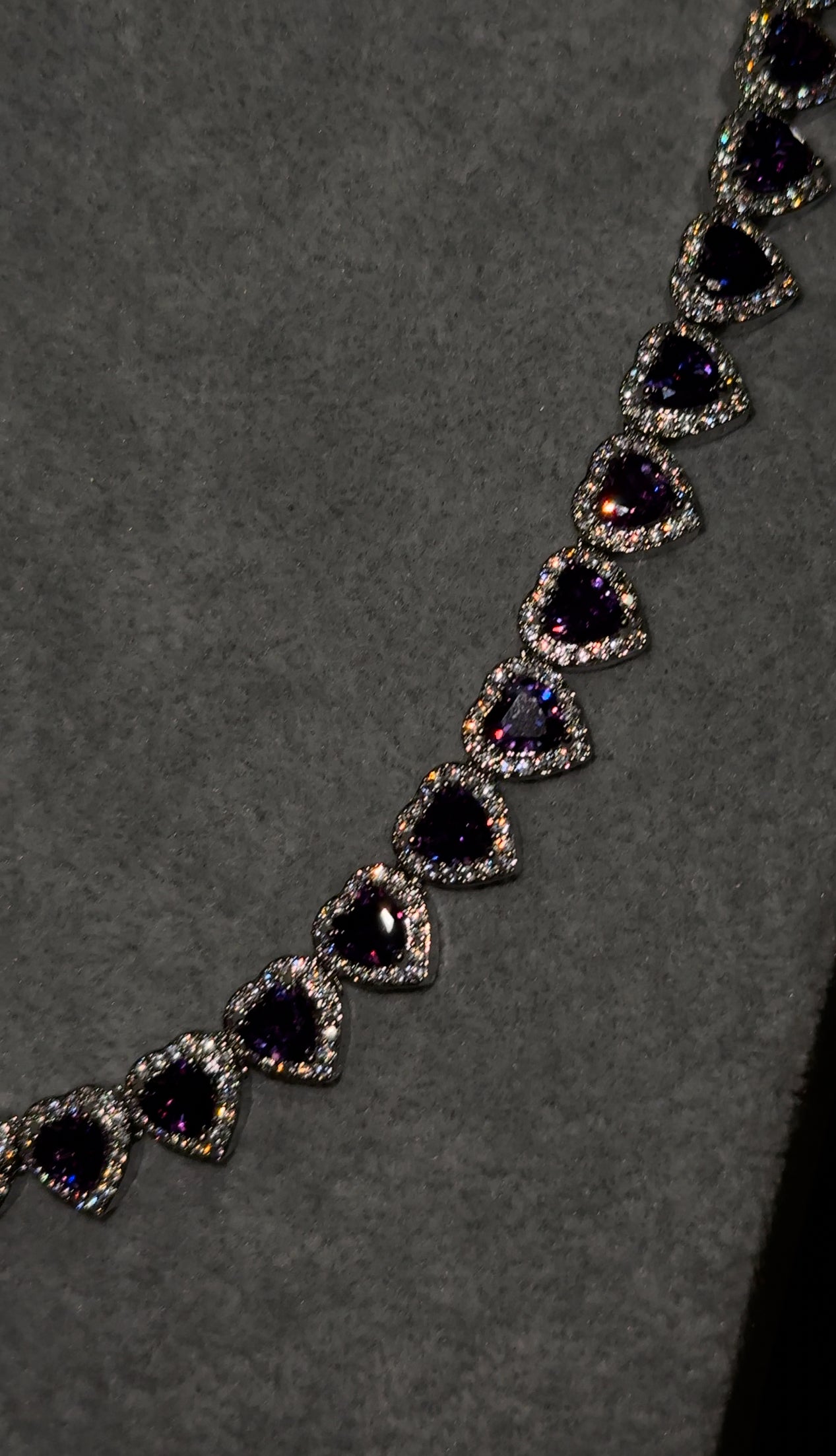Cadena de corazones purple