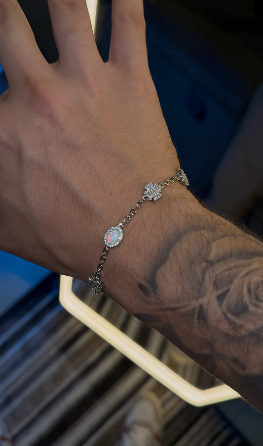 Brazalete cross VC CON ÓPALO