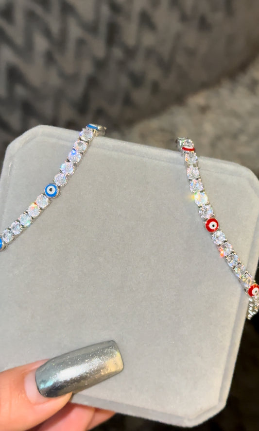 Combo de promo brazaletes ojo turco azul x rojo