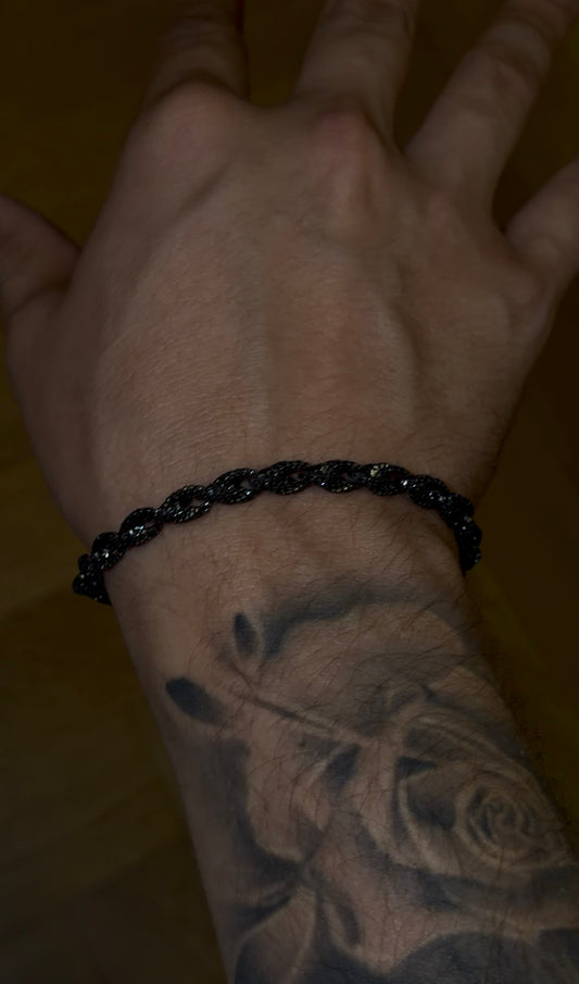 Brazalete torzal black full ice 6 mm