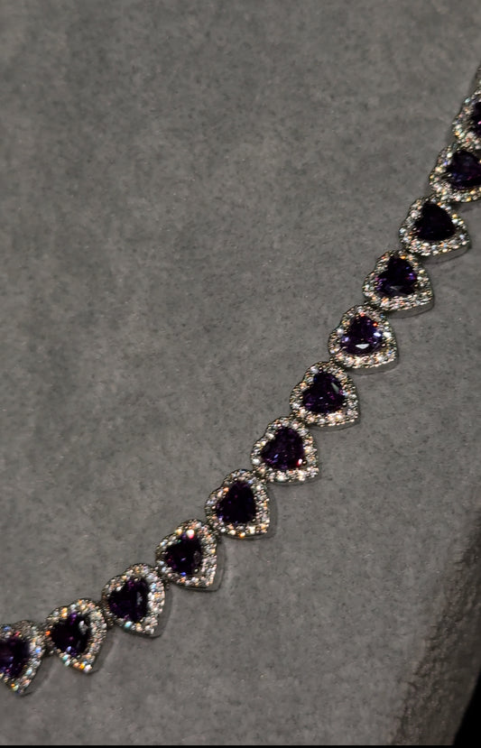 Cadena de corazones purple