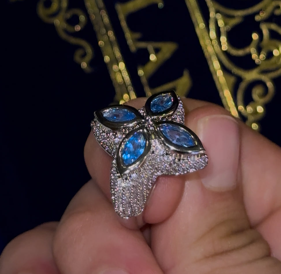 Anillo flor VC WHITEGOLD