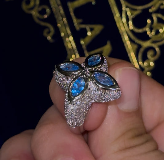 Anillo flor VC WHITEGOLD