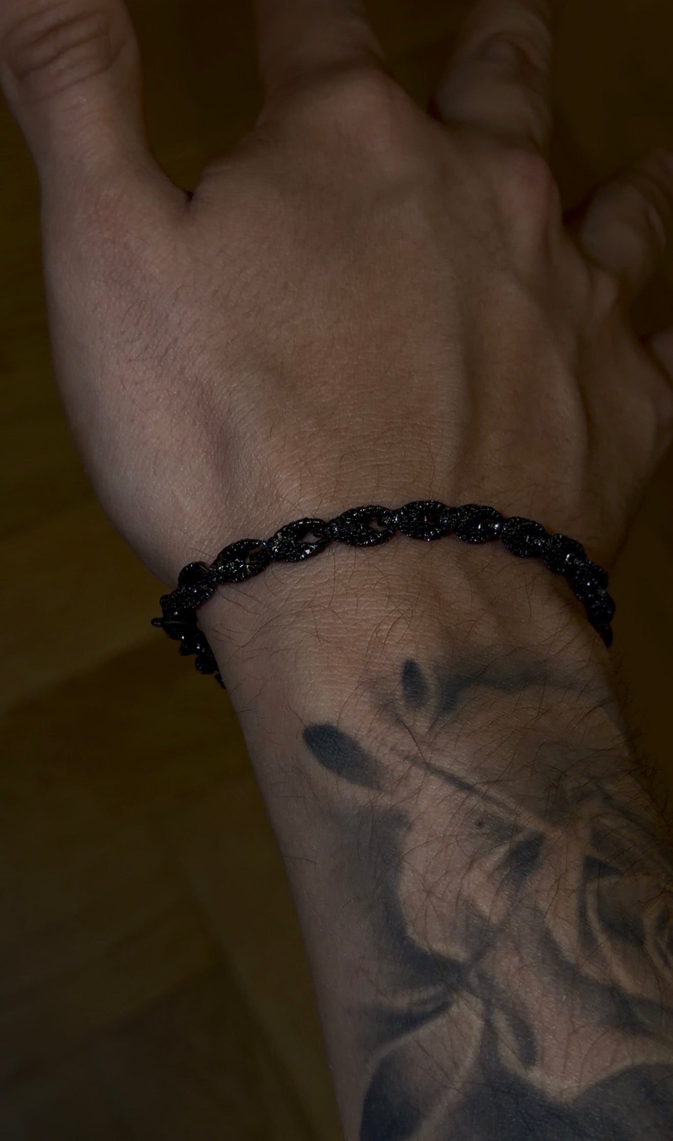 Brazalete torzal black full ice 6 mm
