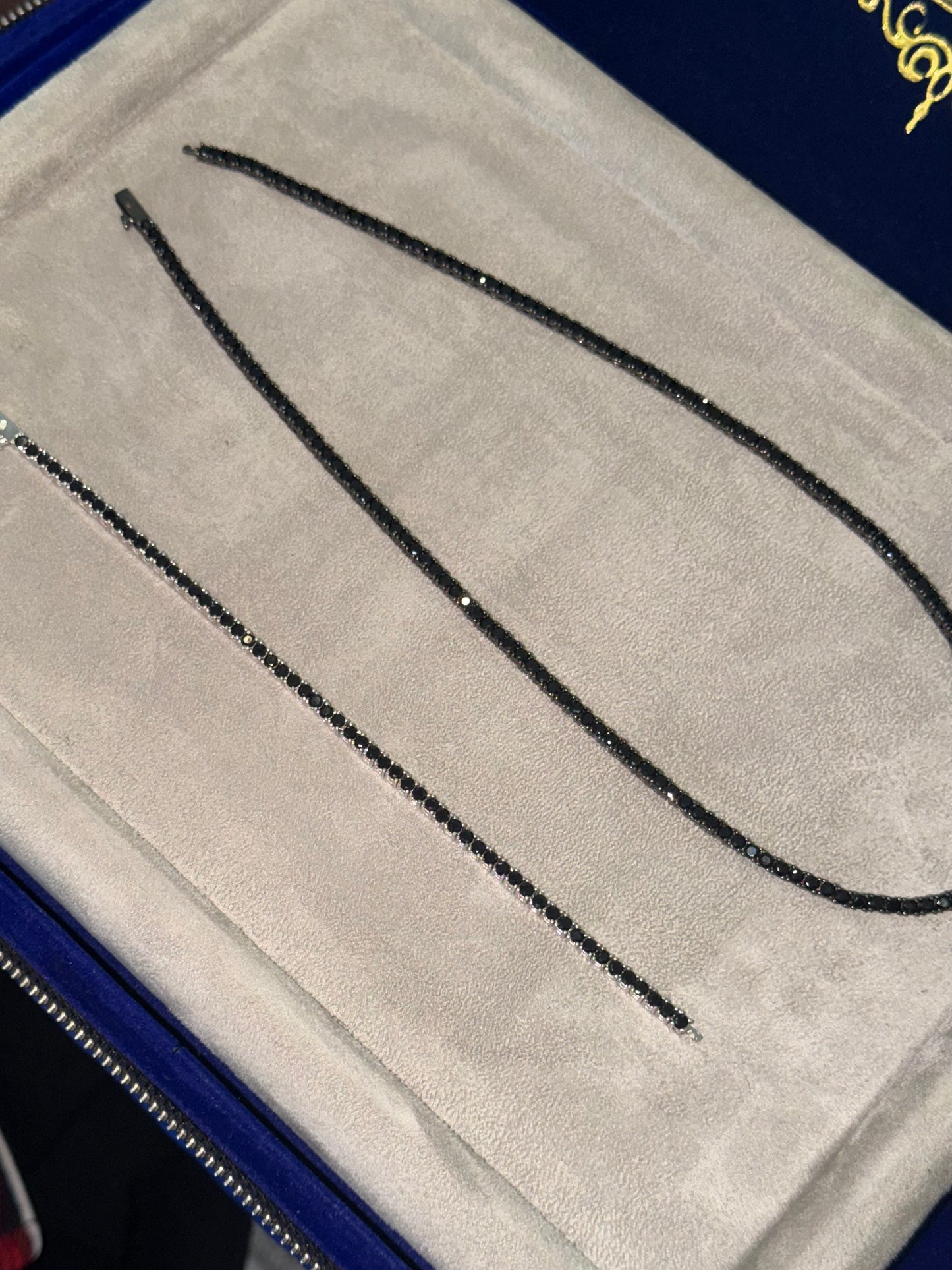 Cadena y brazalete black tennis 3mm