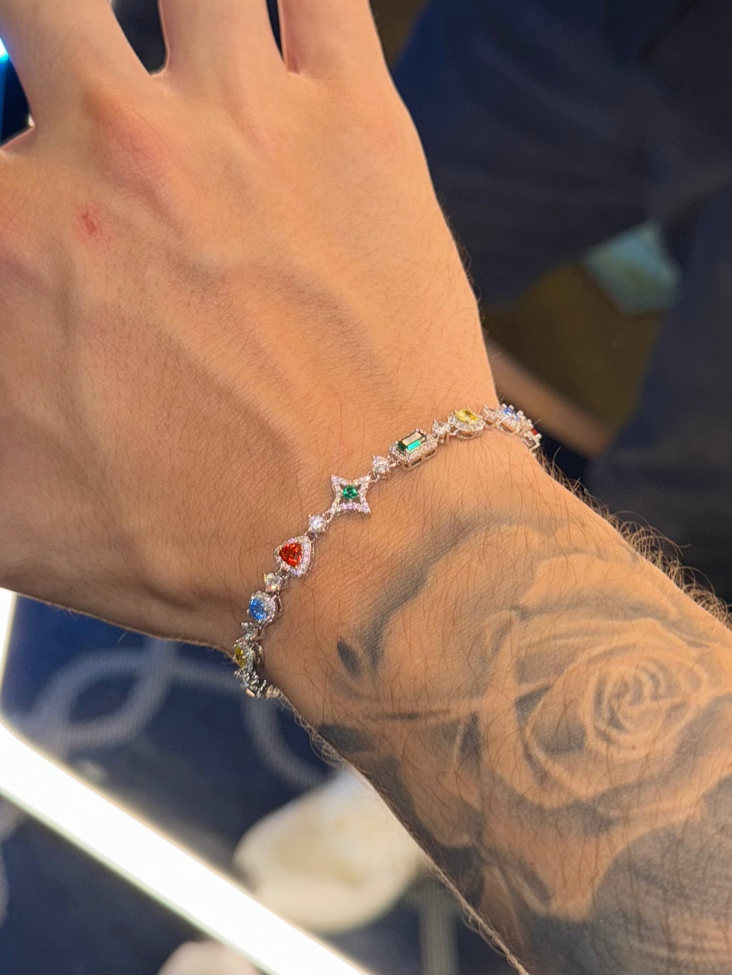 Color gemstones bracelet