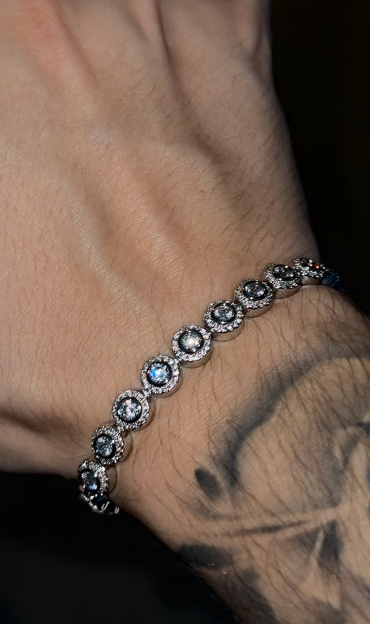 Brazalete circle tennis circonita cubica (CZ) whitegold