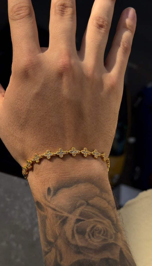 Brazalete VC FULL ICED GOLDEN PLATED mini