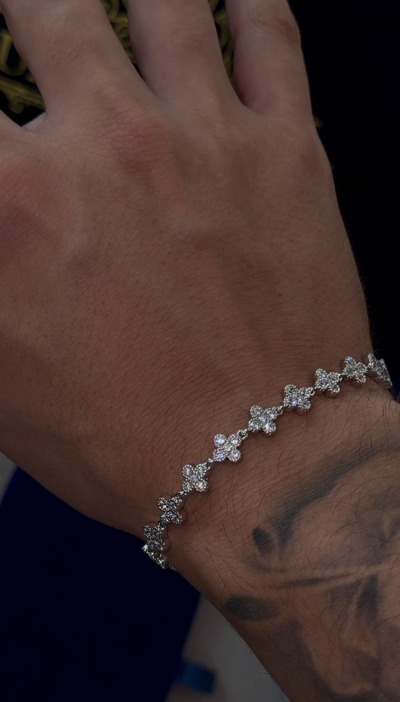 Brazalete VC FULL ICED whitegold PLATED mini