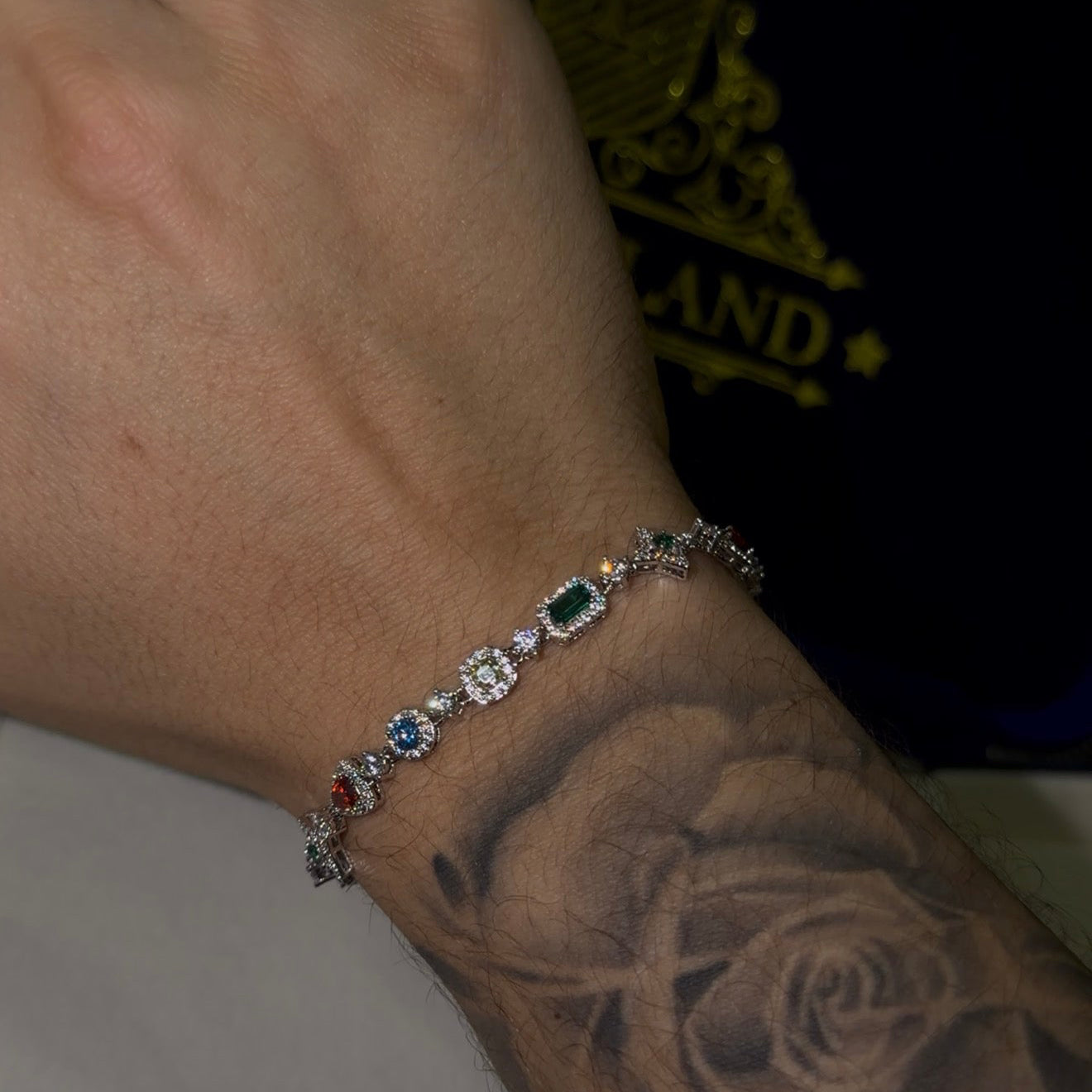 Color gemstones bracelet