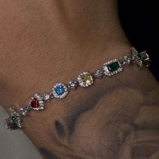 Color gemstones bracelet