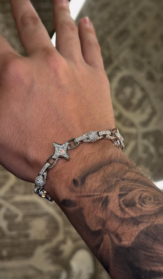 Brazalete stars full iced whitegold