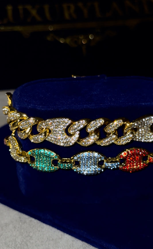 COMBO brazalete 3xGCC full iced + brazalete GCC link colors