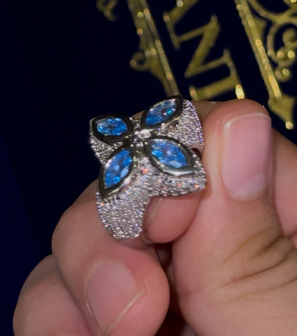 Anillo flor VC WHITEGOLD