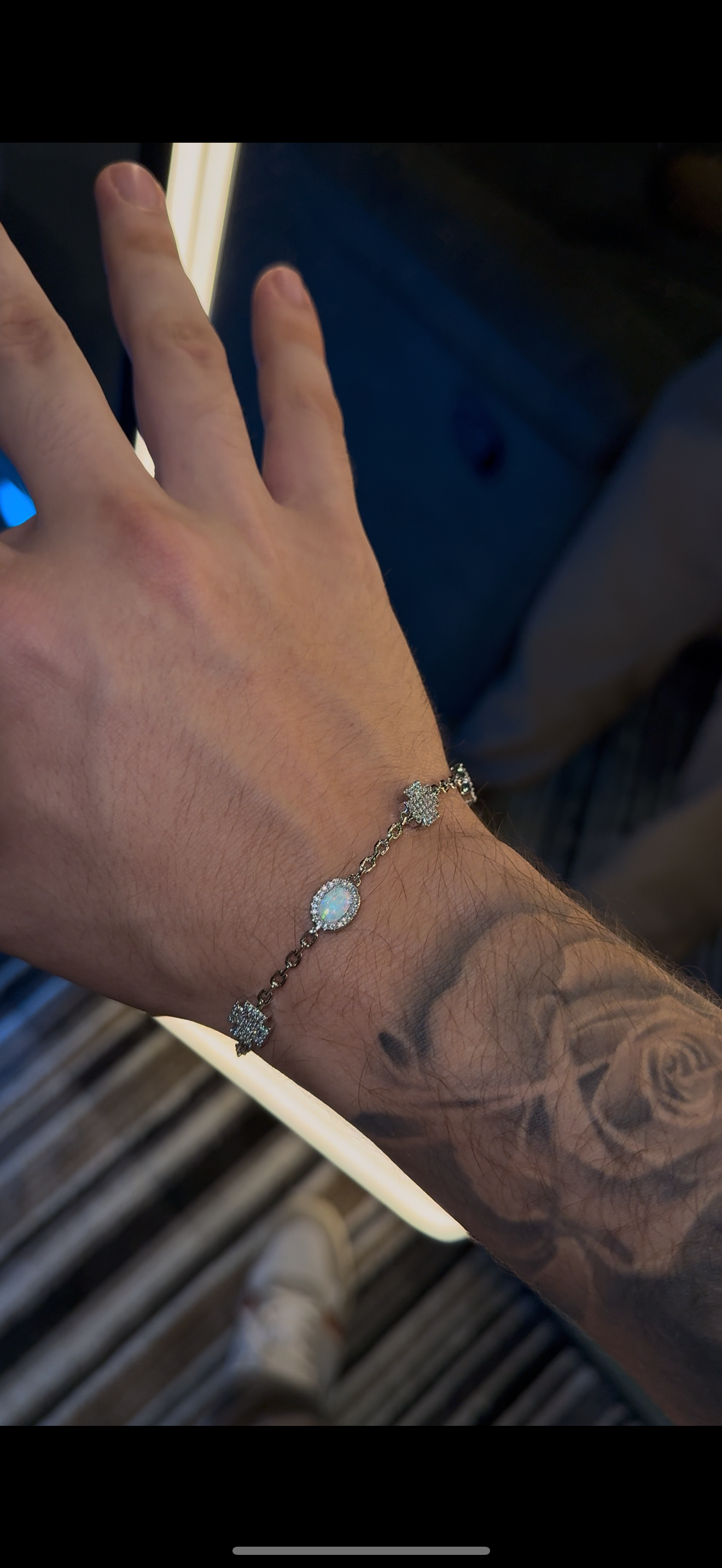 Brazalete cross VC CON ÓPALO