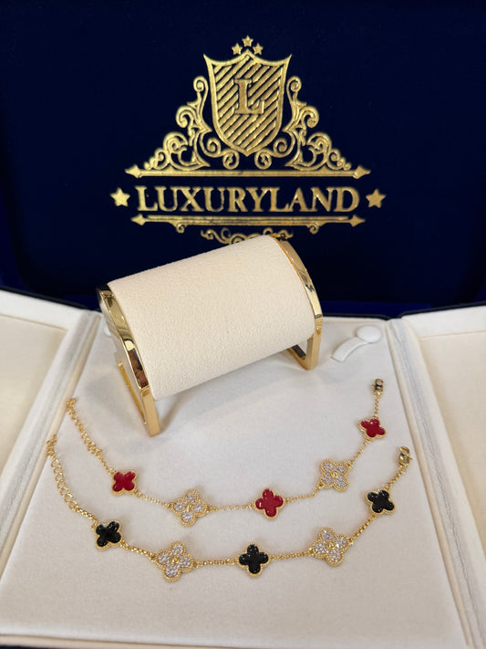 Combo de brazaletes VC. Golden x red y brazalete VC golden x black