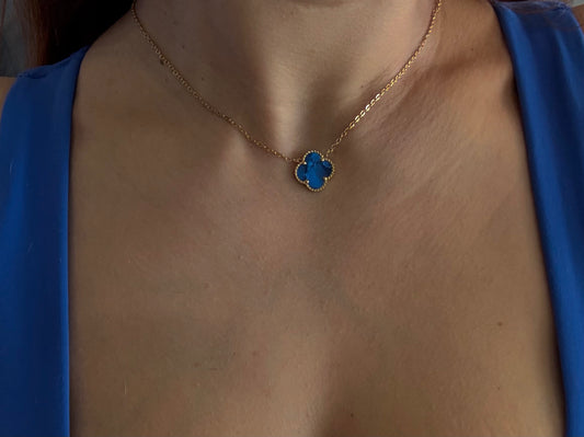 Gargantilla VC. 2 mm de un trébol gold plated 18k