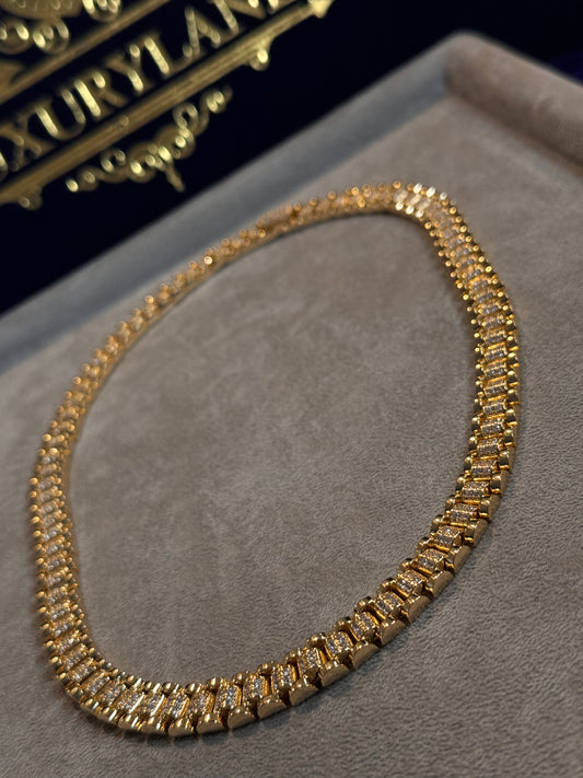 Rolexlink chain golden plated 18k