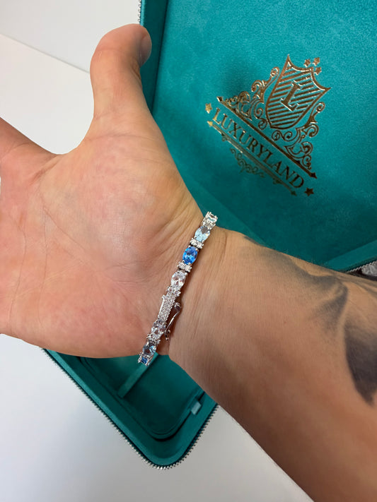 Brazalete Blue gems light and dark tennis