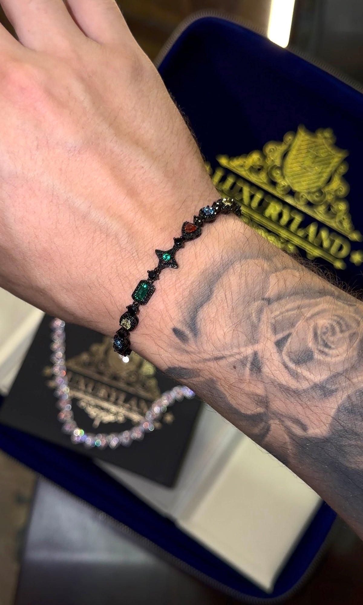 Black Color gemstones bracelet