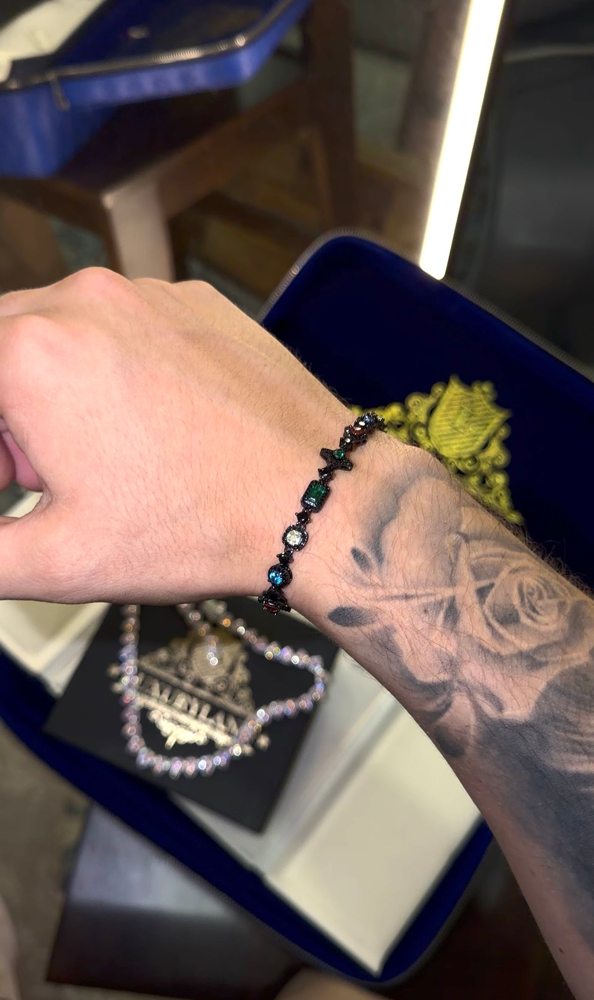 Black Color gemstones bracelet