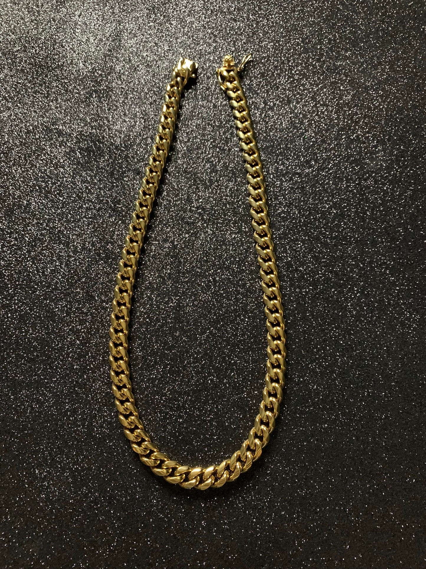 Cadena cuban link, oro laminado 18k (4 micras)