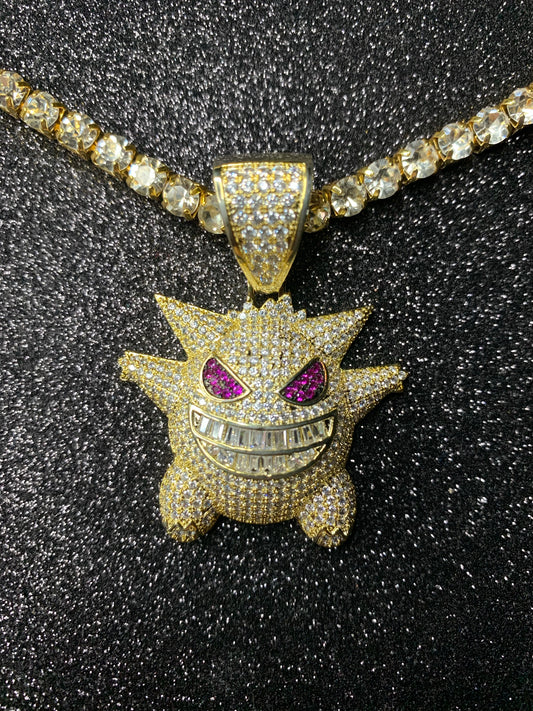 Dije de Gengar, oro laminado 18k (4 micras)